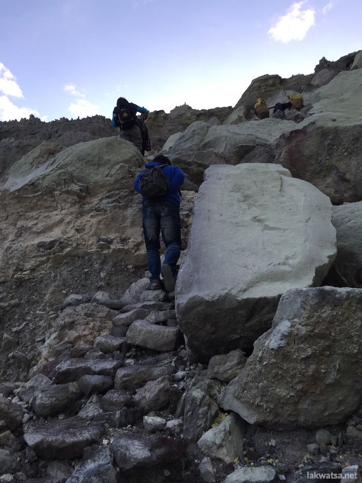Miners and Tourists at Ijen