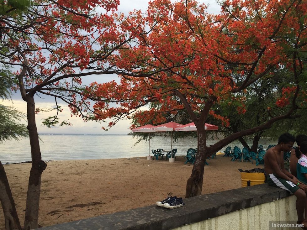 Locals at Dili Beach