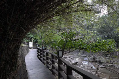 The spring that leads to the Public Bath at Beitou
