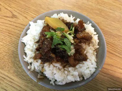 Get Lu Rou Fan, it is a Taiwanese staple food