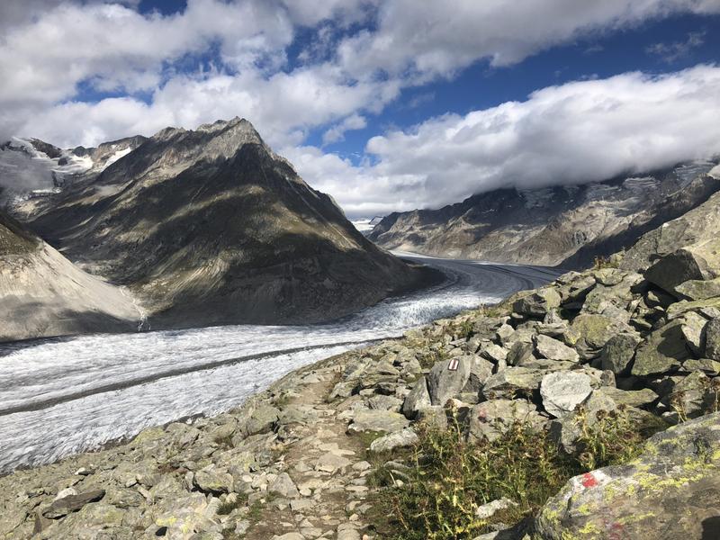 The Aletsch Glacier Path From Bettmerhorn To Bettmeralp