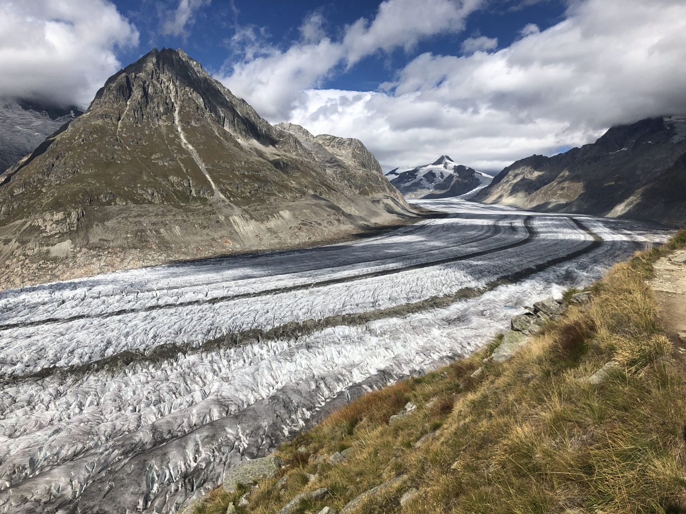 Along the Aletsch Glacier Hiking Path from Bettmerhorn to Bettmeralp Märjelensee(From a different Angle)