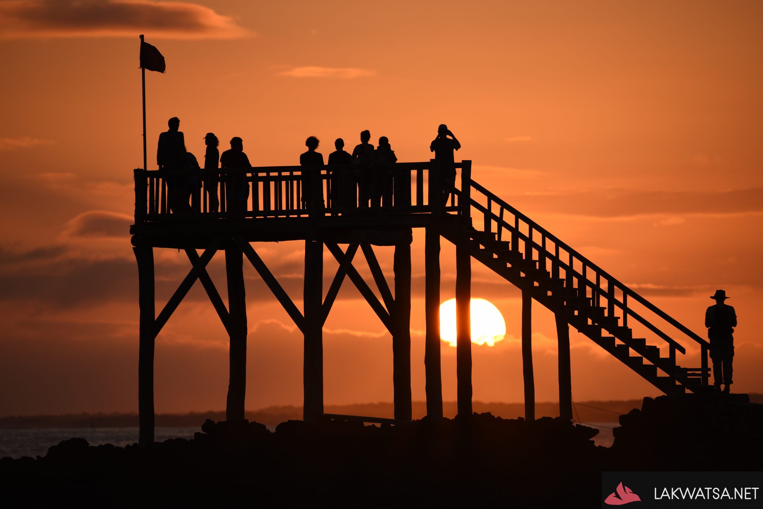 Sunset watching at Santa Isabela, Galapagos Islands, Ecuador