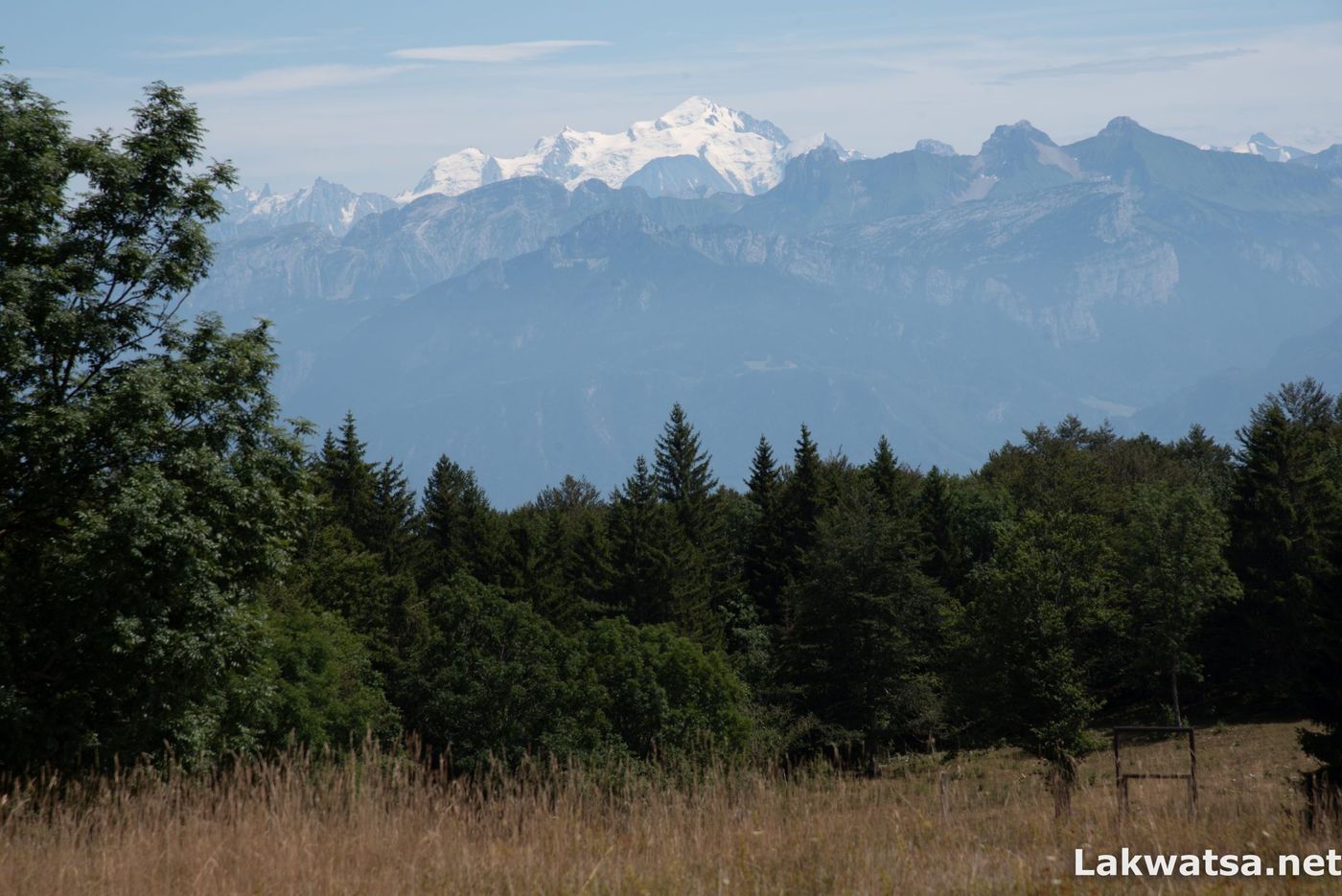 Mont blanc from around the summit of Mount Salève