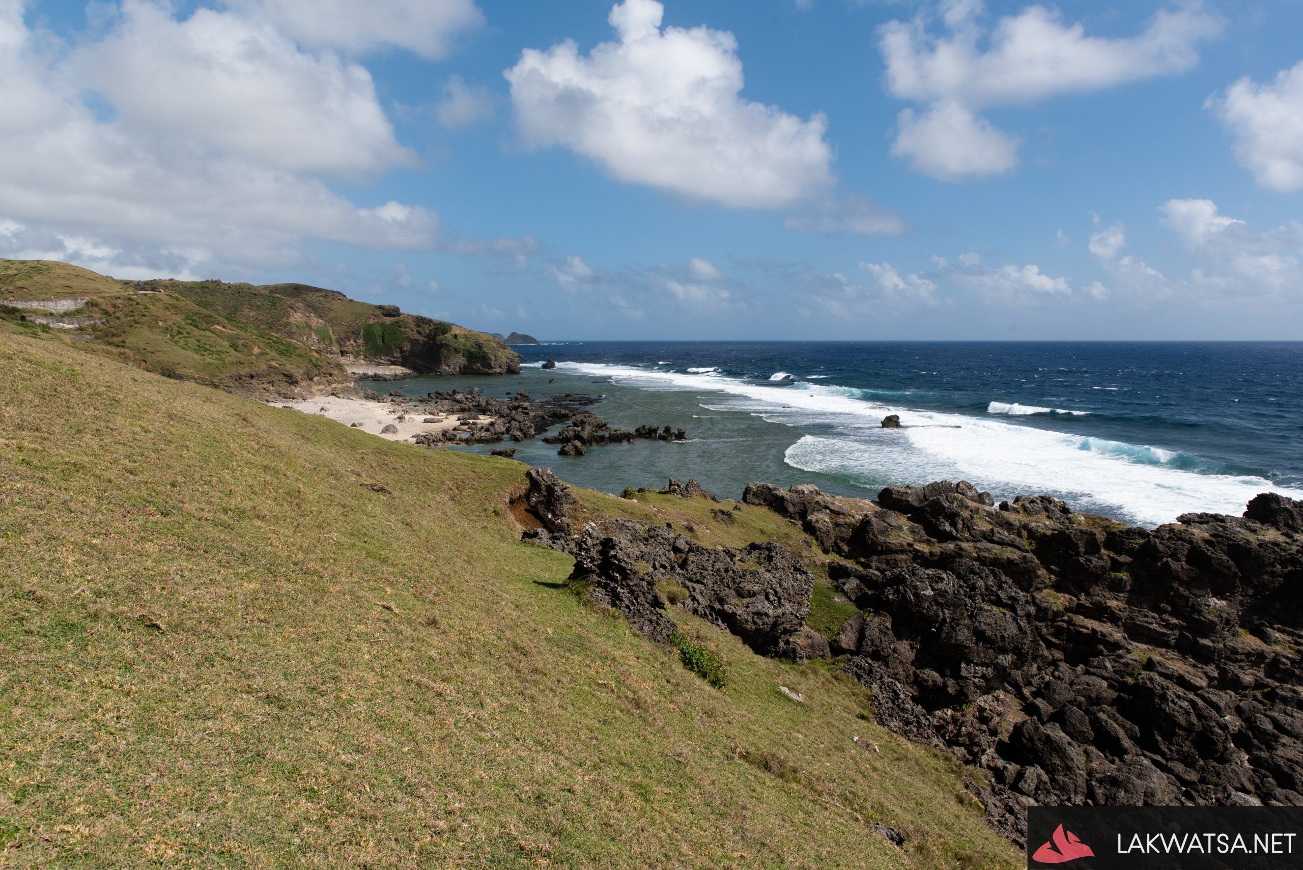 South Eastern Batanes island , with un tethered waves of the Pacific .