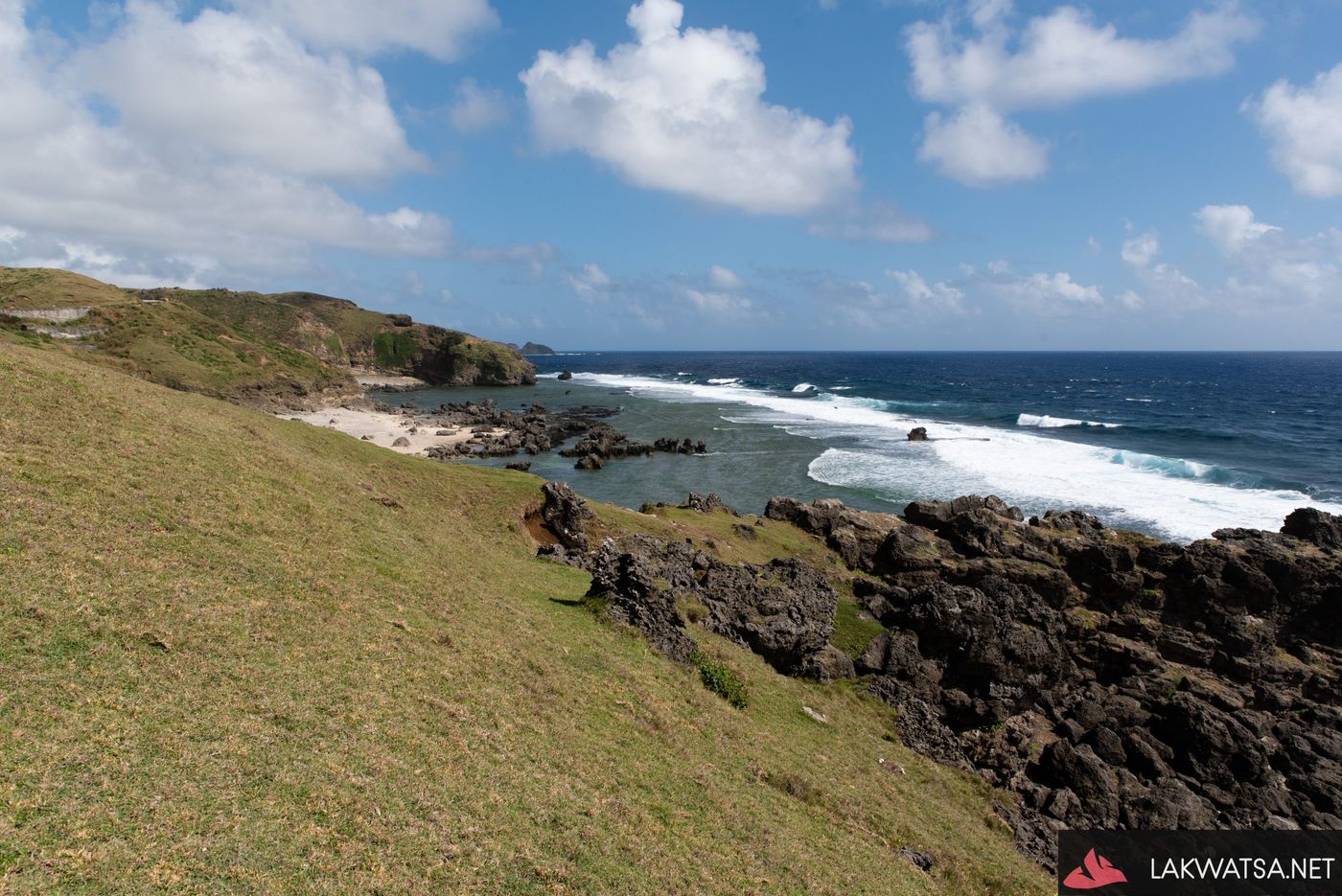 South Eastern Batanes island , with un tethered waves of the Pacific .