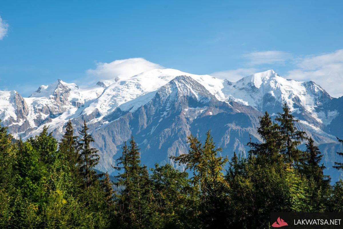 Mont Blanc View of Restaurant du Lac Vert