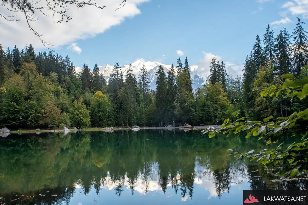 Lac Vert with Mon Blanc as a back drop